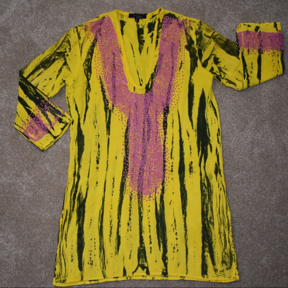 T-bags pink sequin yellow shirt